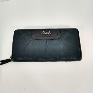 gray coach wallets
